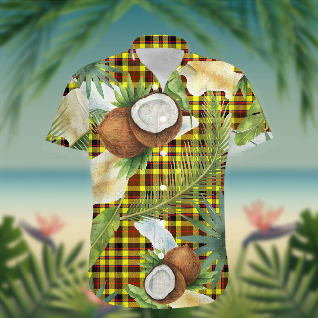 Jardine Tartan Hawaiian Shirt Hibiscus, Coconut, Parrot, Pineapple - Tropical Garden Shirt