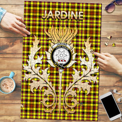 Jardine Tartan Crest Thistle Jigsaw Puzzles