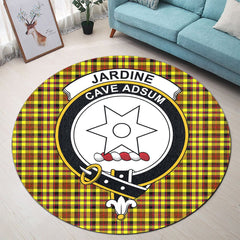 Jardine Tartan Crest Round Rug