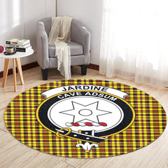 Jardine Tartan Crest Round Rug