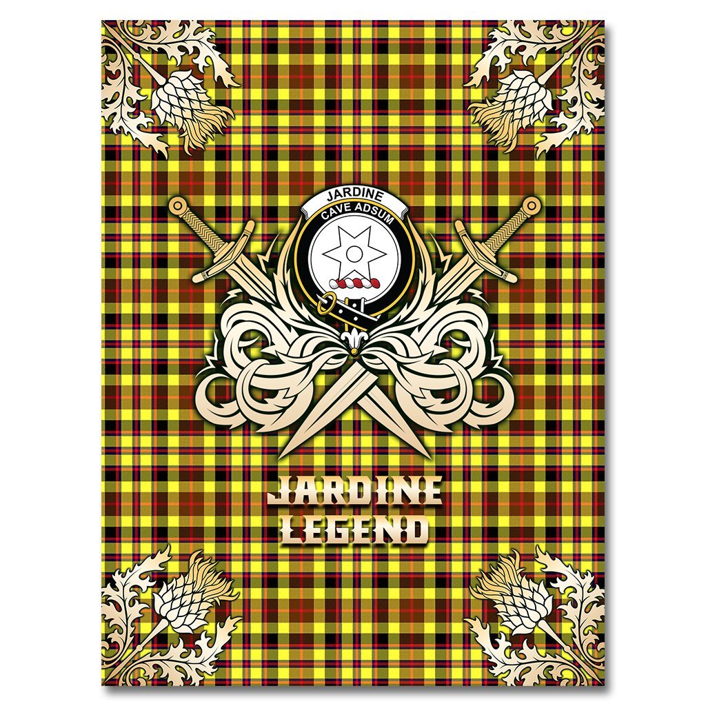 Jardine Tartan Gold Courage Symbol Blanket