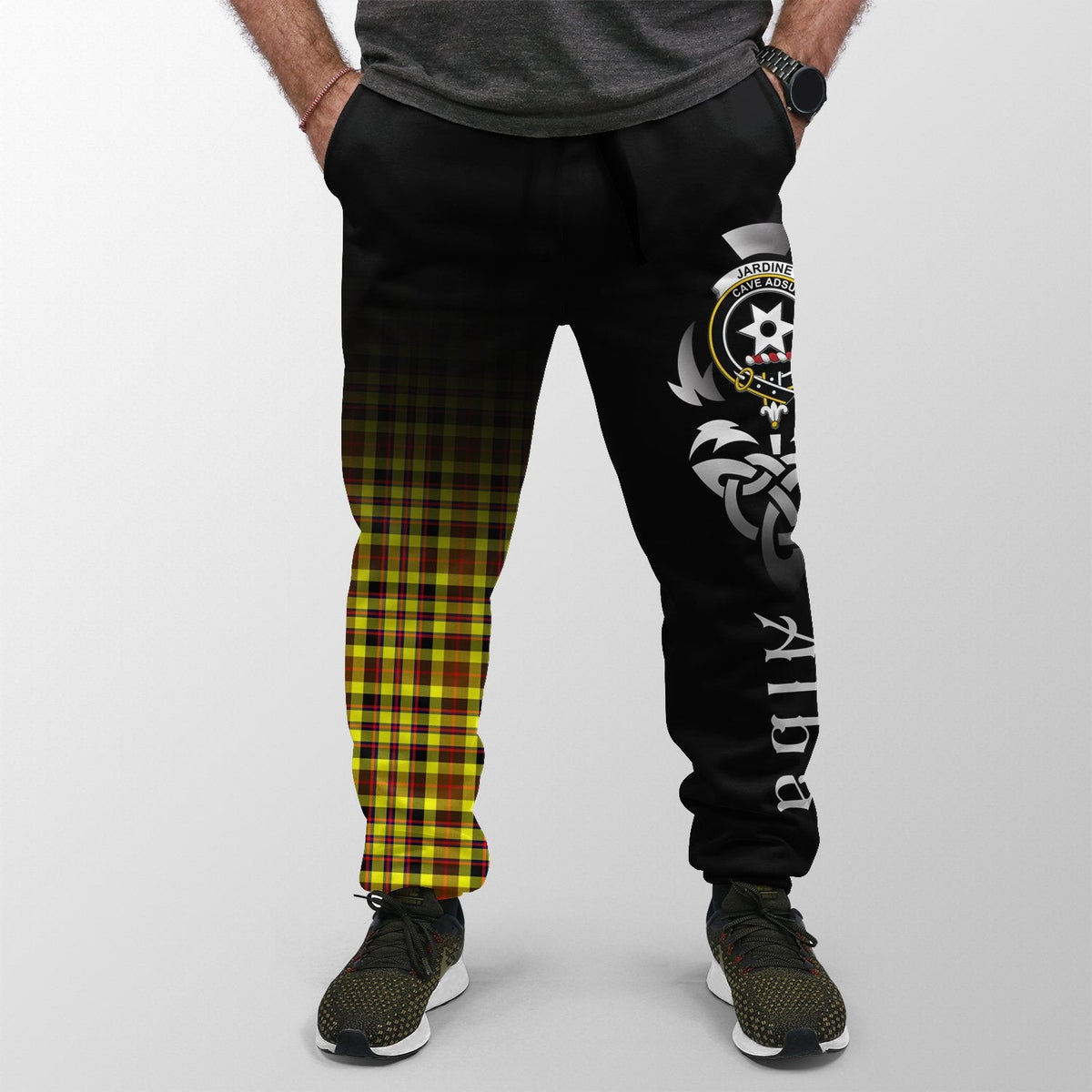 Jardine Tartan Crest Jogger Sweatpants - Alba Celtic Style