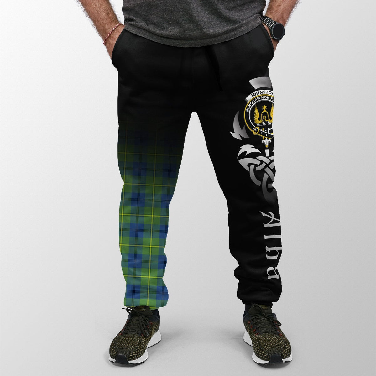 Johnston Ancient Tartan Crest Jogger Sweatpants - Alba Celtic Style