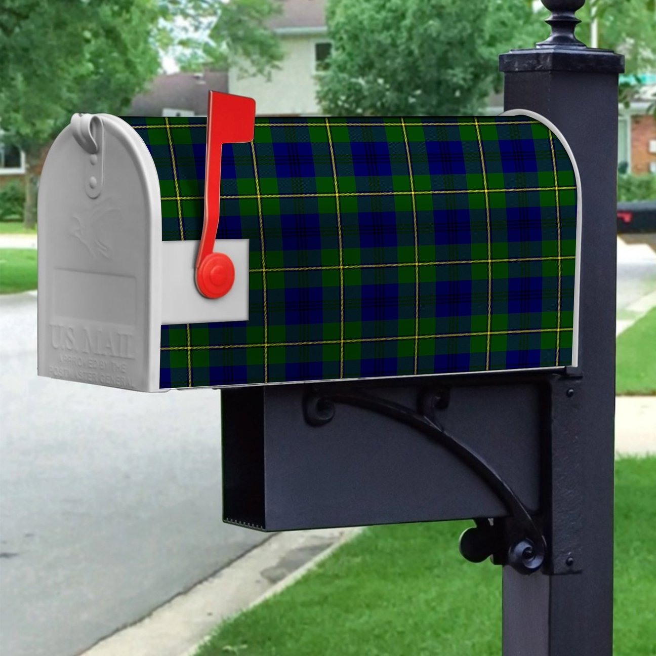 Johnston Modern Tartan Crest Mailbox