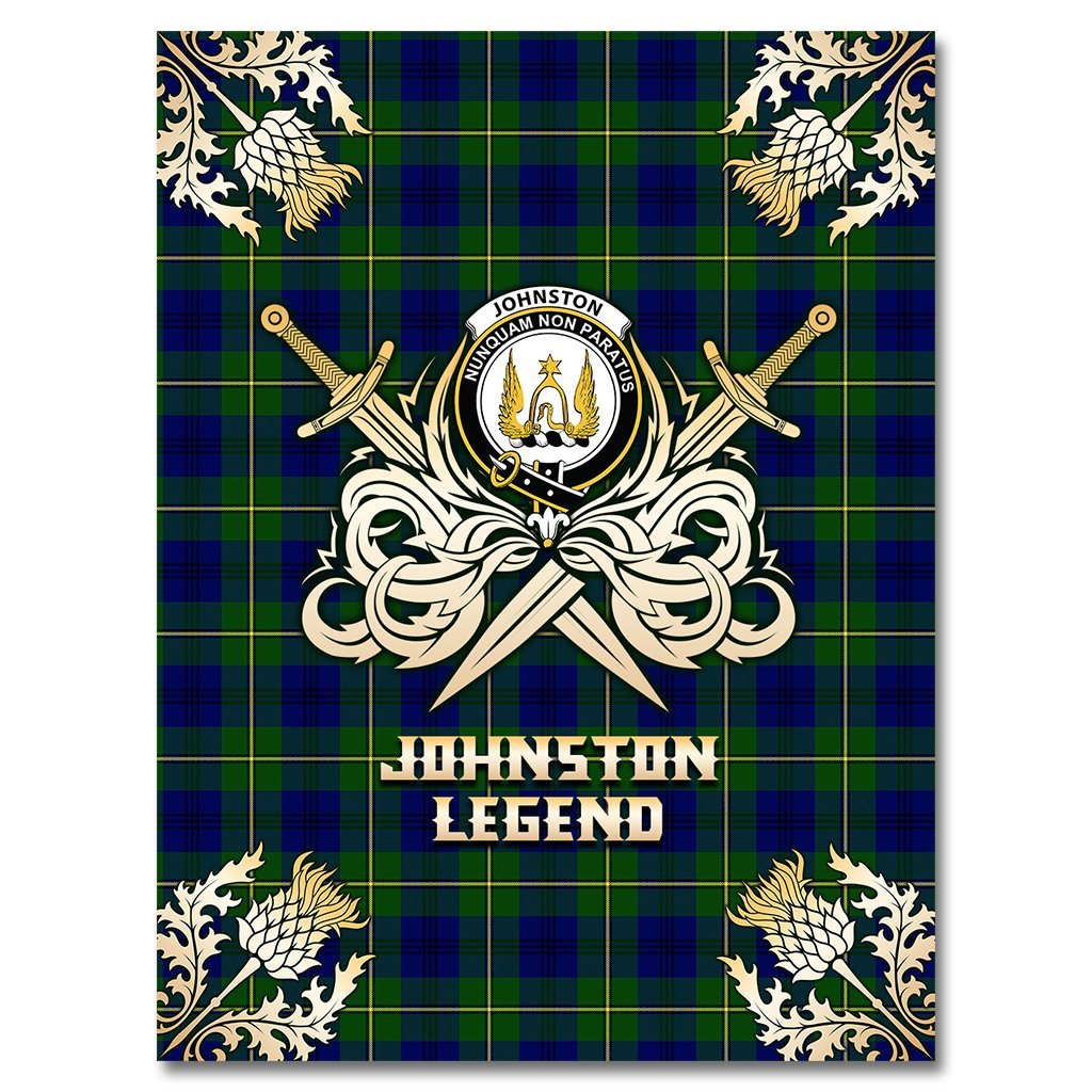 Johnston Modern Tartan Gold Courage Symbol Blanket