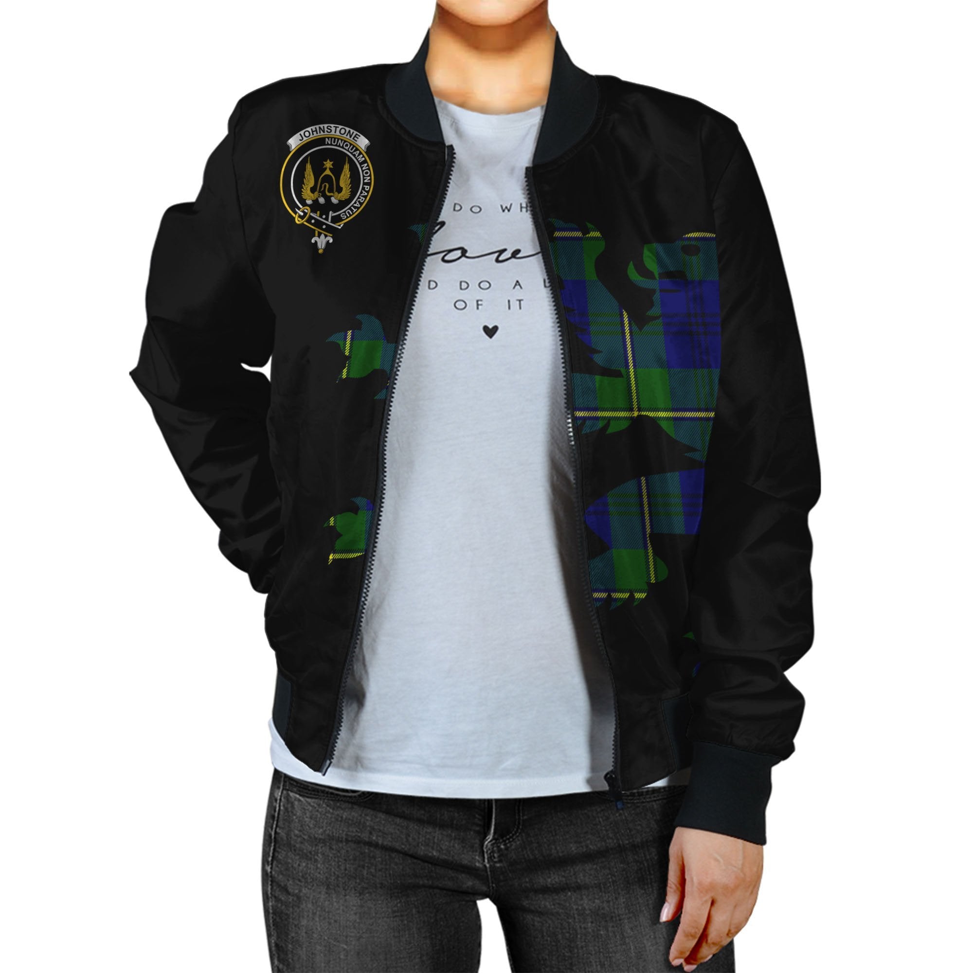 Johnstone Tartan Bomber Jacket Lion & Thistle