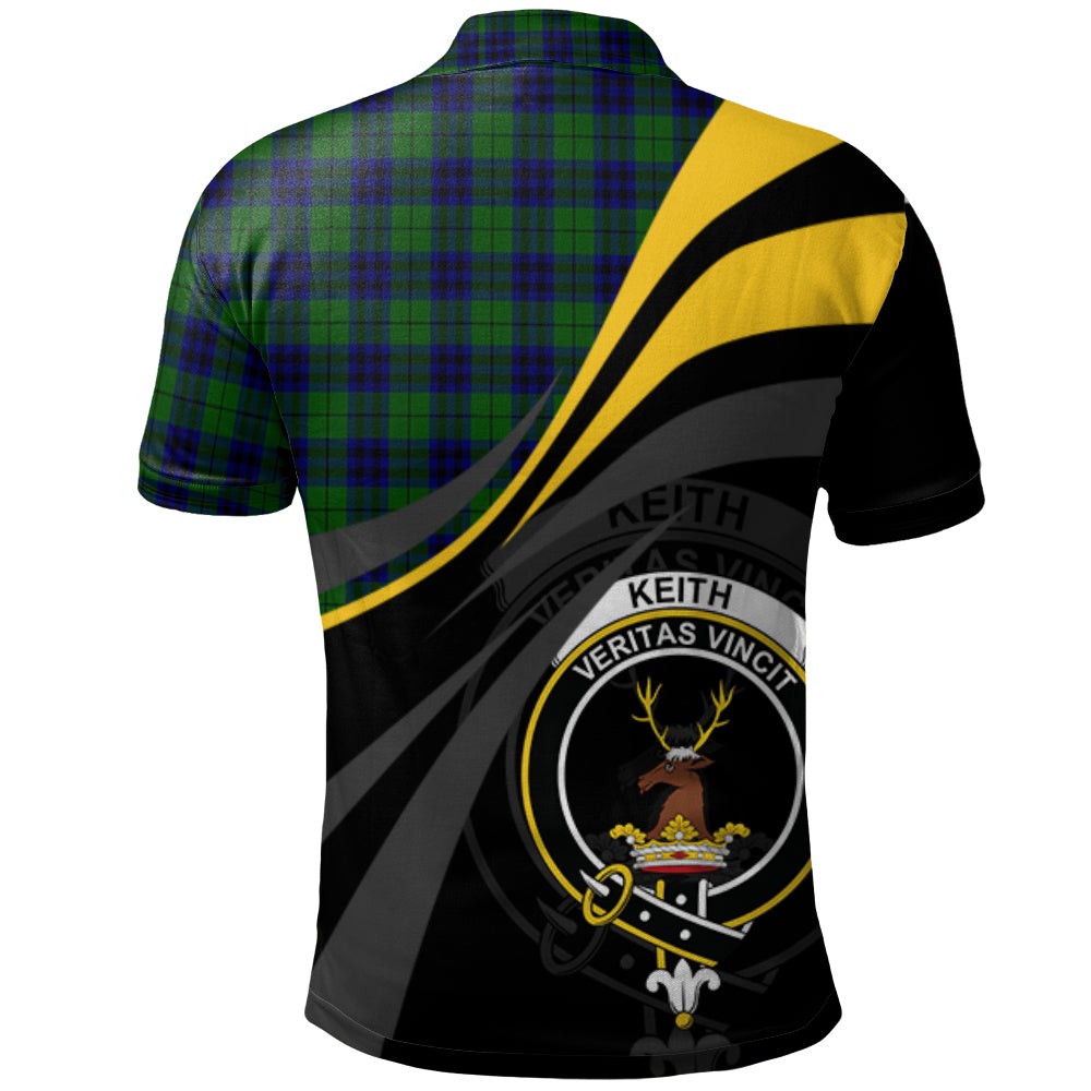 Keith Modern Tartan Polo Shirt - Royal Coat Of Arms Style