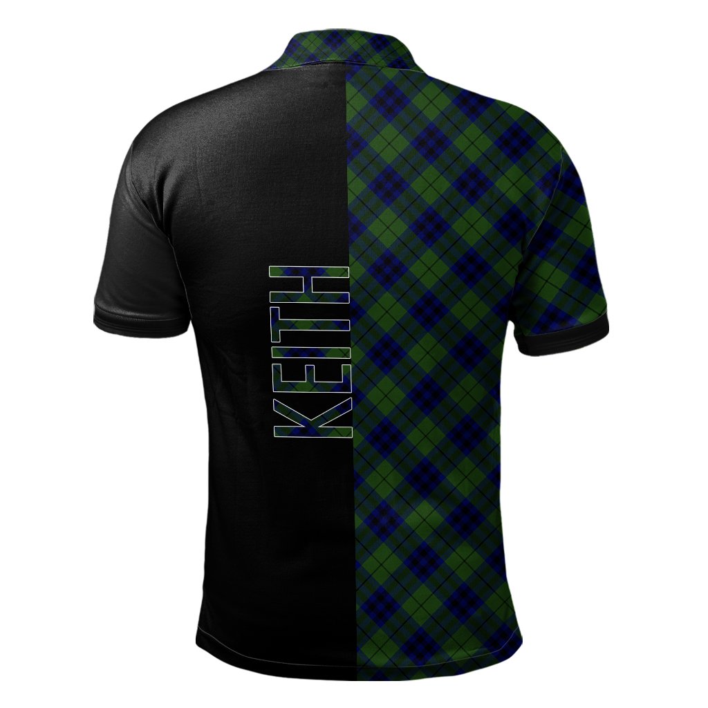 Keith Modern Tartan Polo Shirt Half of Me - Cross Style