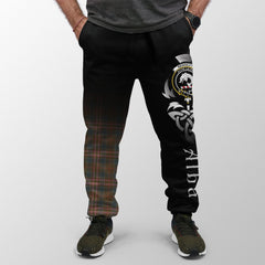 Kennedy Weathered Tartan Crest Jogger Sweatpants - Alba Celtic Style