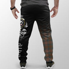 Kennedy Weathered Tartan Crest Jogger Sweatpants - Alba Celtic Style