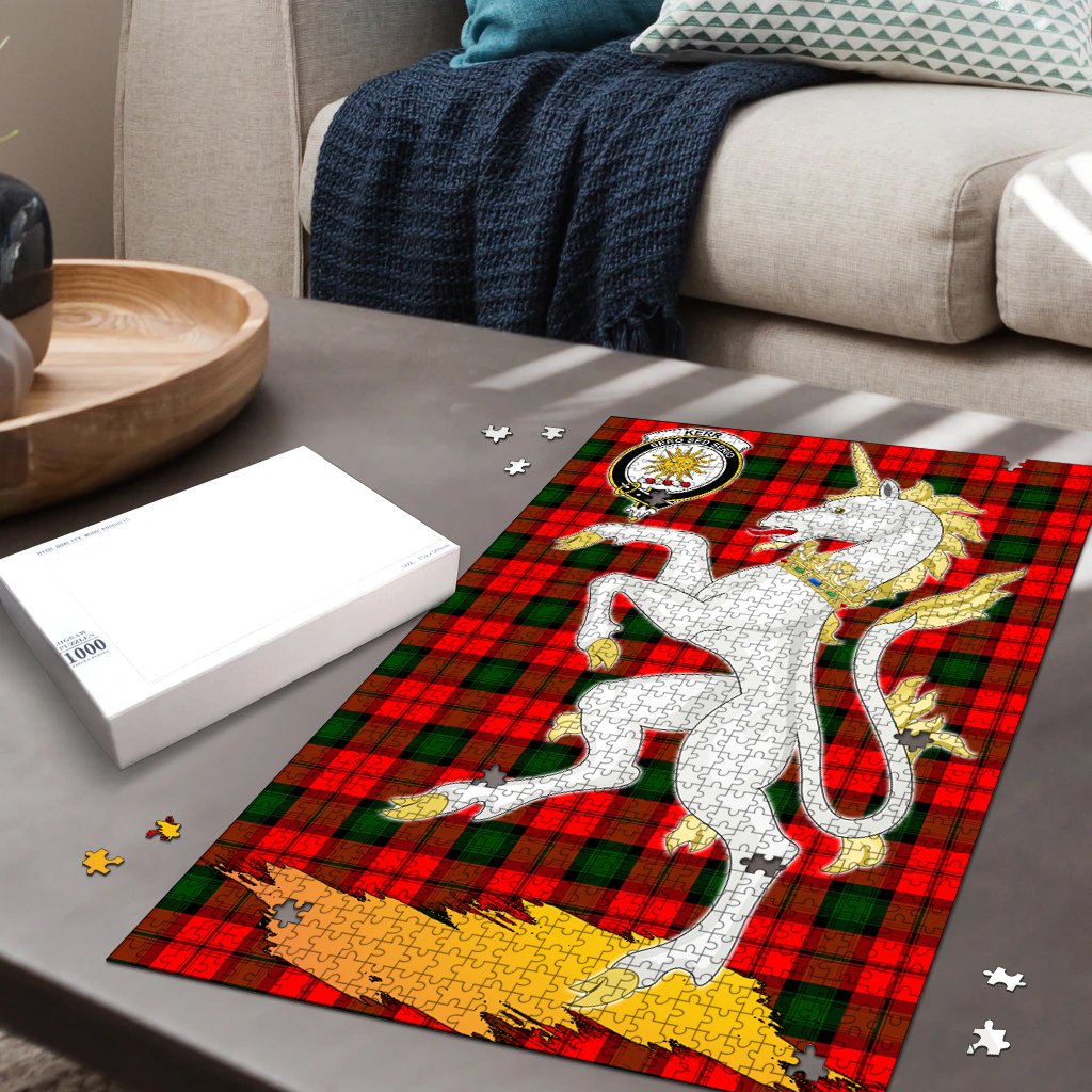 Kerr Modern Tartan Crest Unicorn Scotland Jigsaw Puzzles