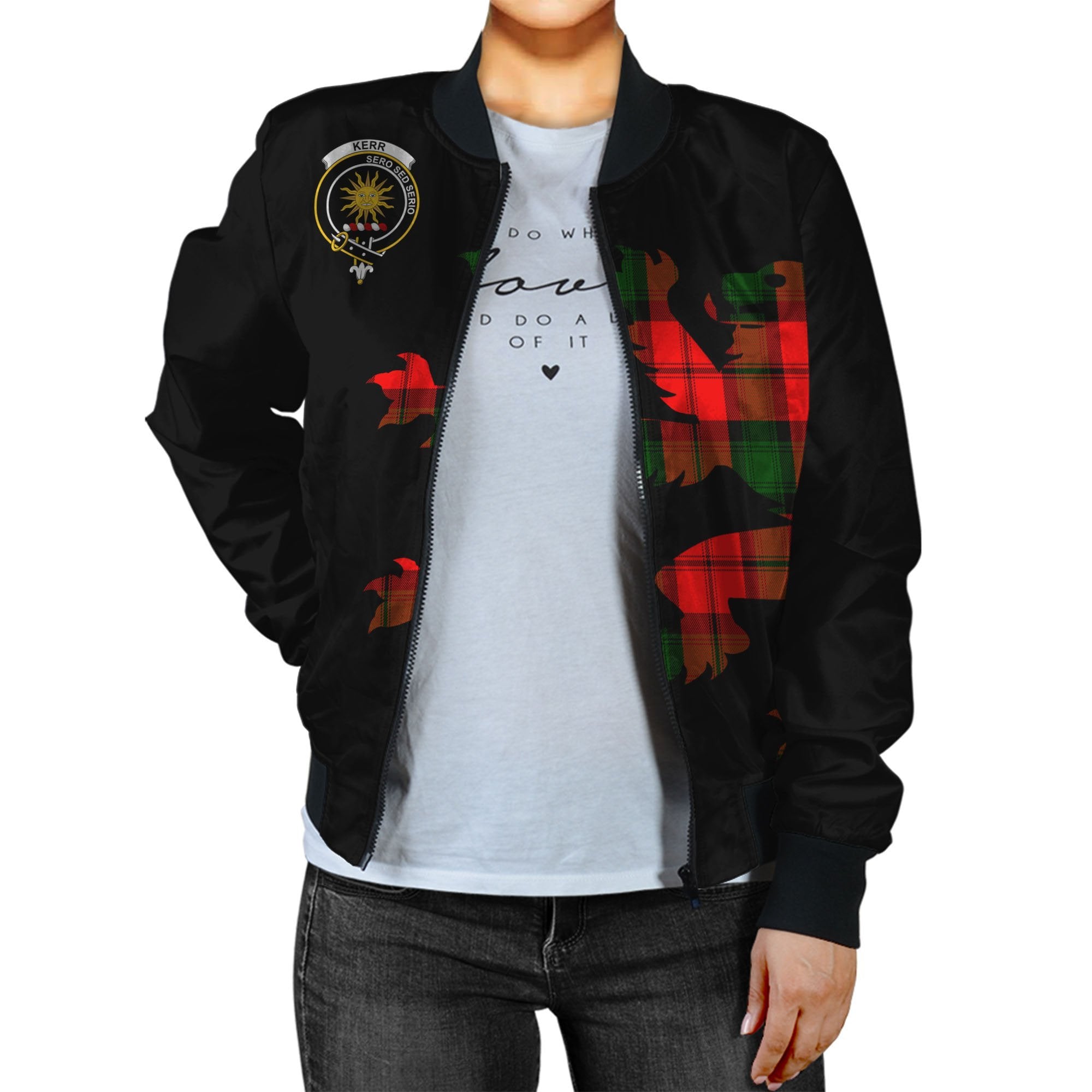 Kerr Tartan Bomber Jacket Lion & Thistle