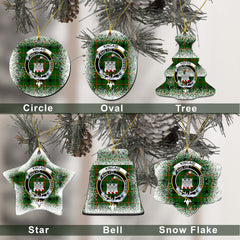 Kincaid Tartan Christmas Ceramic Ornament - Snow Style