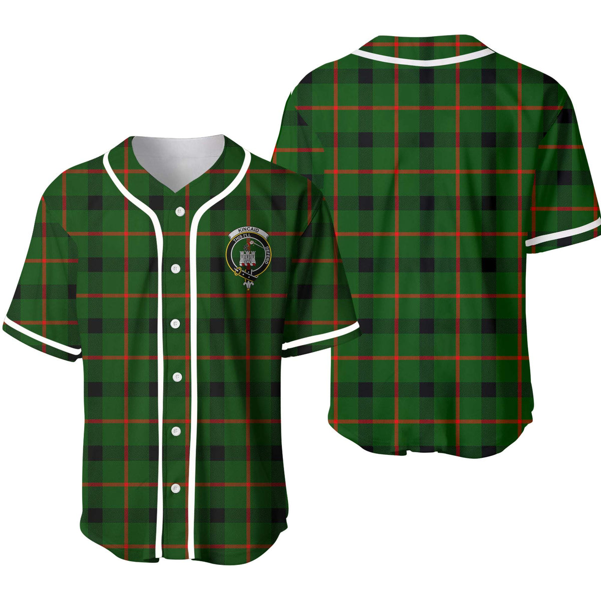 Kincaid Tartan Unisex Baseball Jersey