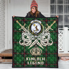 Kinloch Tartan Crest Legend Gold Royal Premium Quilt