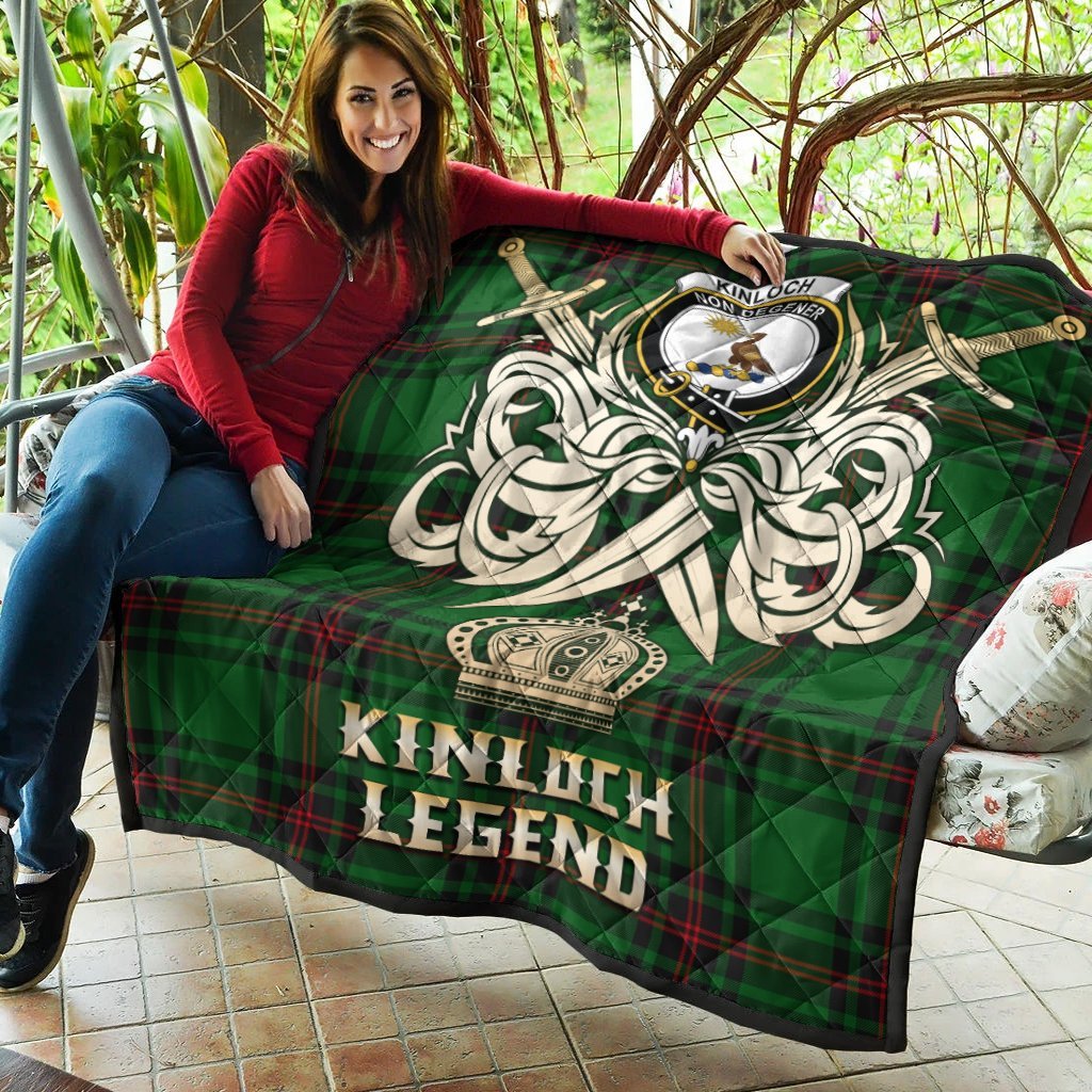 Kinloch Tartan Crest Legend Gold Royal Premium Quilt