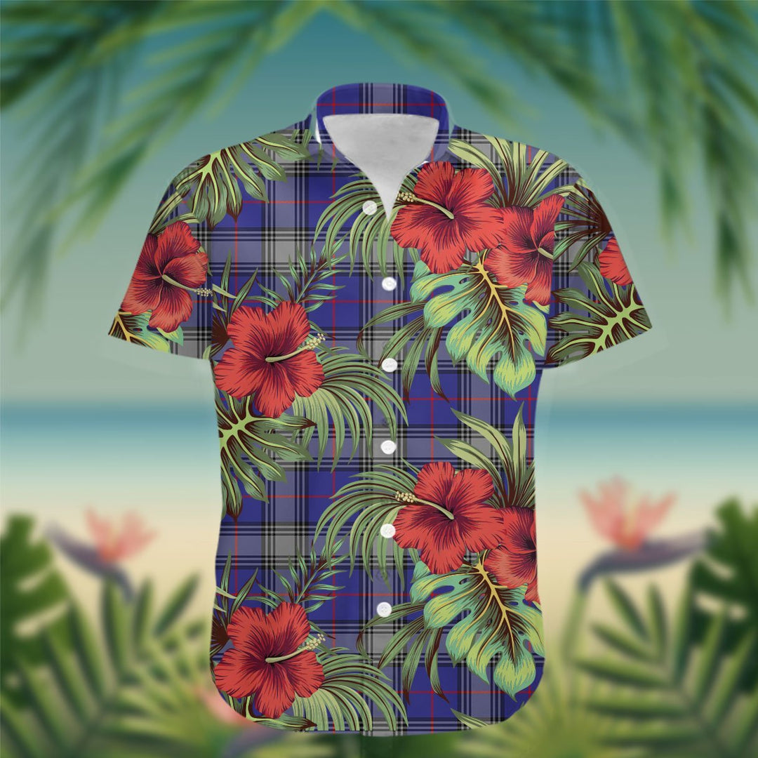 Kinnaird Tartan Hawaiian Shirt Hibiscus, Coconut, Parrot, Pineapple - Tropical Garden Shirt