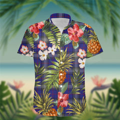 Kinnaird Tartan Hawaiian Shirt Hibiscus, Coconut, Parrot, Pineapple - Tropical Garden Shirt