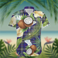 Kinnaird Tartan Hawaiian Shirt Hibiscus, Coconut, Parrot, Pineapple - Tropical Garden Shirt