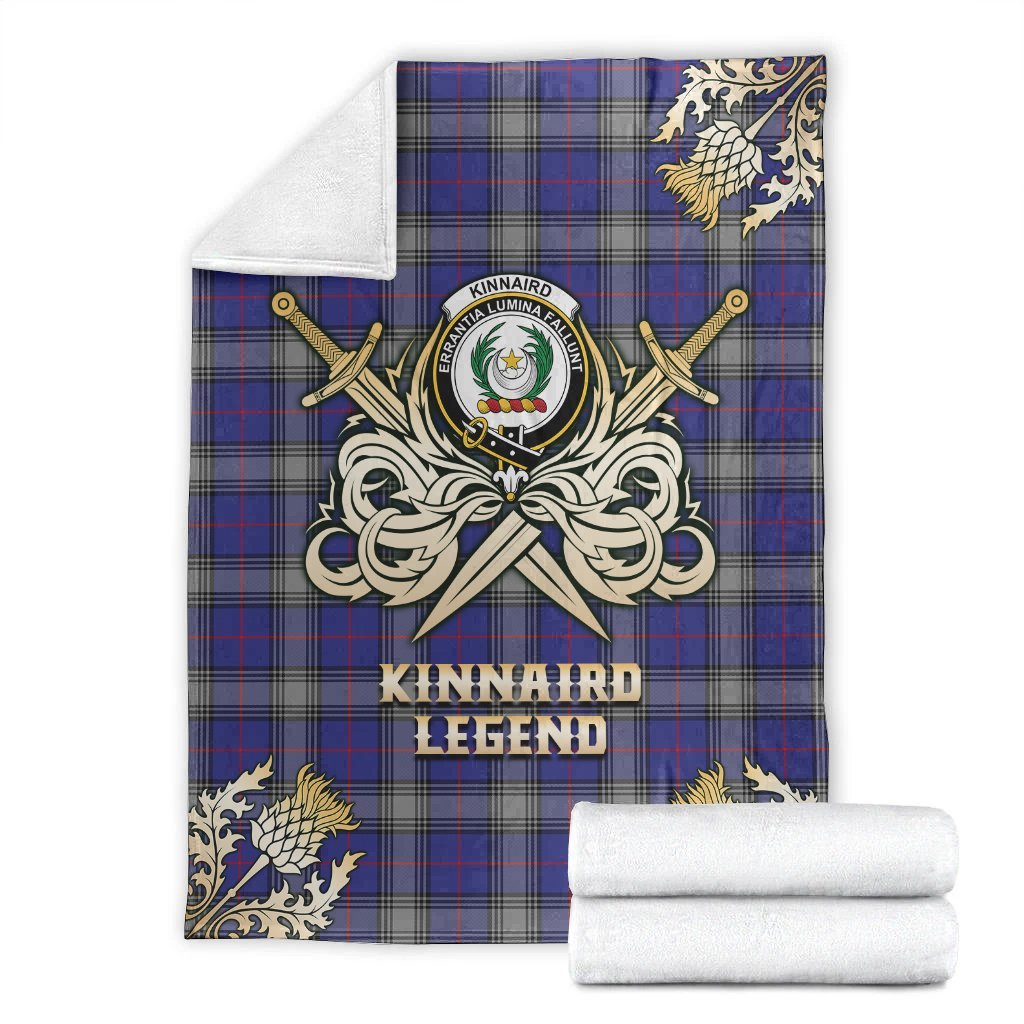 Kinnaird Tartan Gold Courage Symbol Blanket