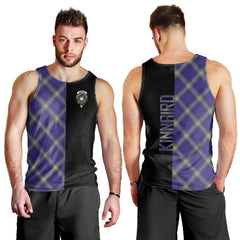 Kinnaird Tartan Crest Men's Tank Top - Cross Style