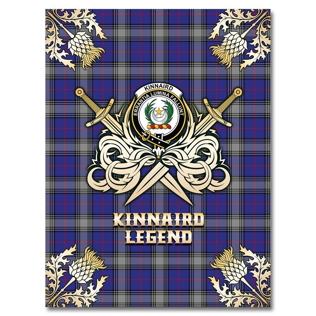 Kinnaird Tartan Gold Courage Symbol Blanket