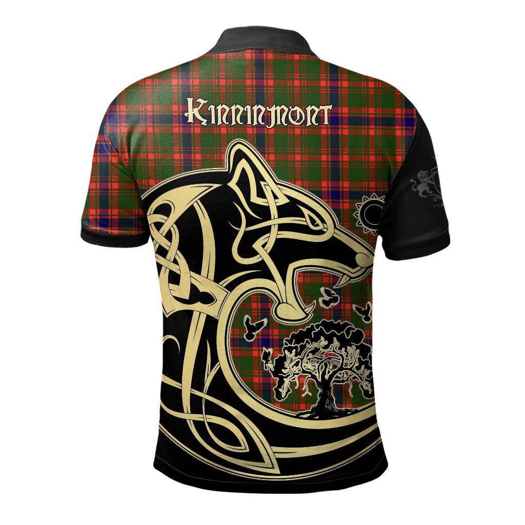 Kinninmont Tartan Polo Shirt Viking Wolf