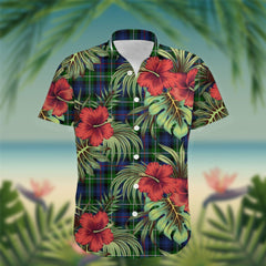 Kirkpatrick Tartan Hawaiian Shirt Hibiscus, Coconut, Parrot, Pineapple - Tropical Garden Shirt