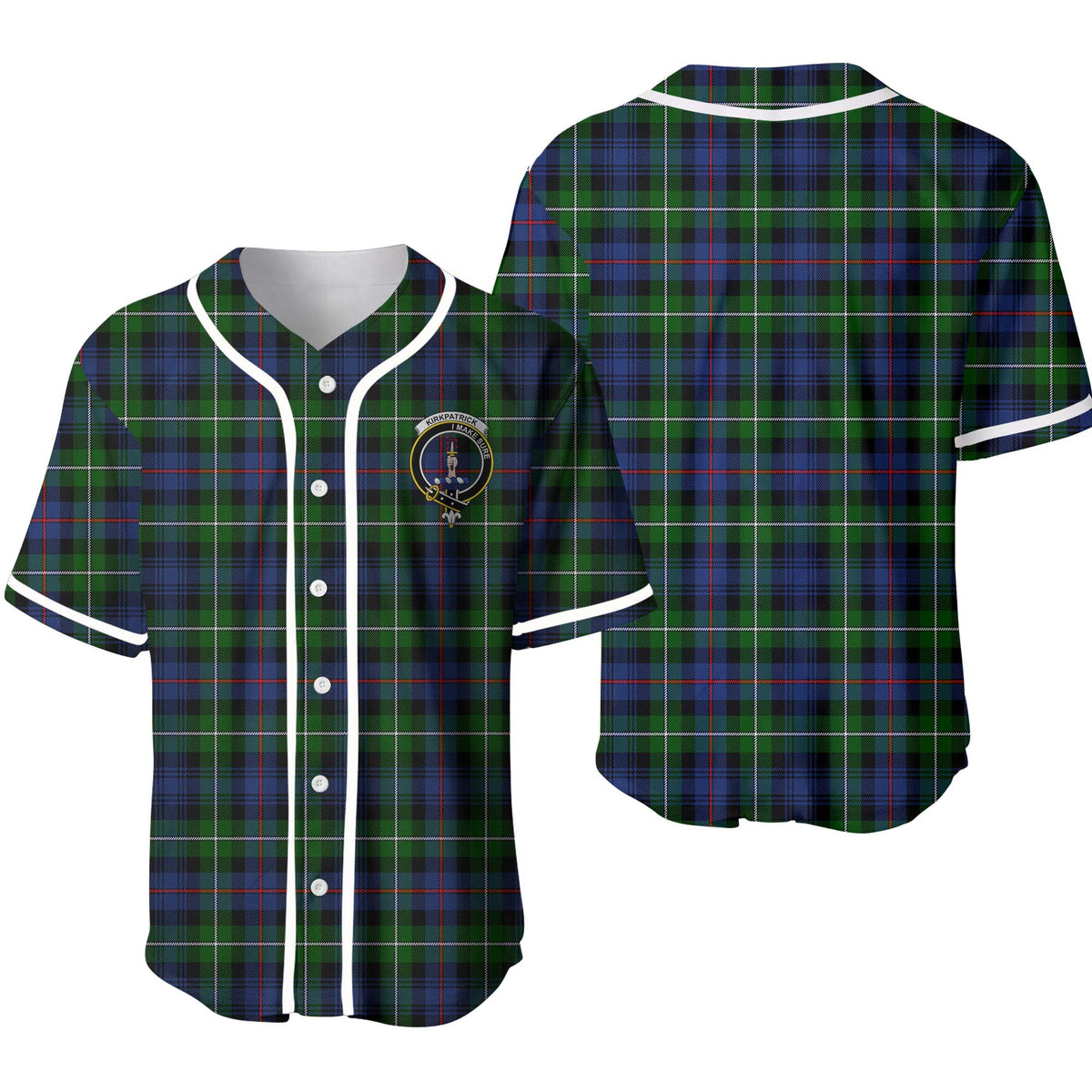 Kirkpatrick Tartan Unisex Baseball Jersey