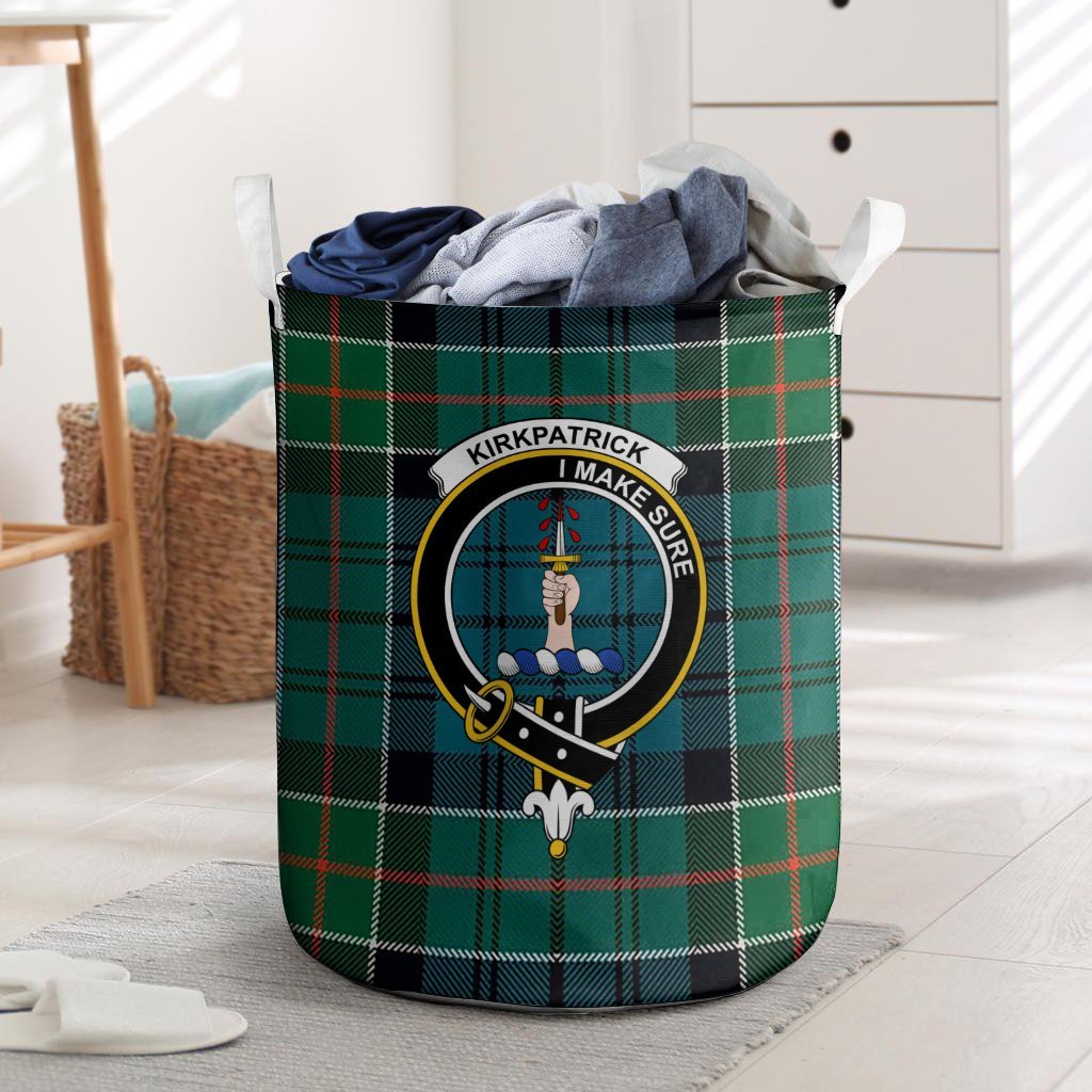 Kirkpatrick Tartan Crest Laundry Basket