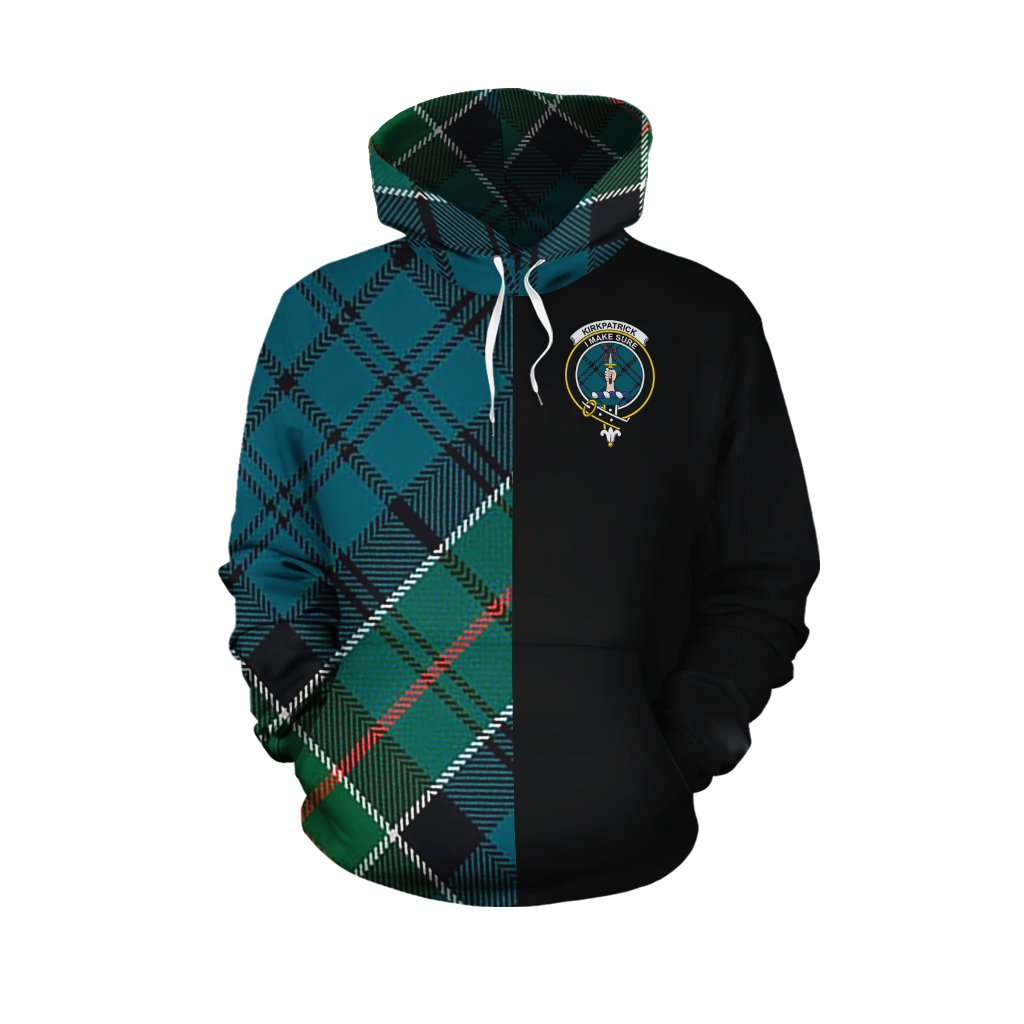 Kirkpatrick Tartan Hoodie Half of Me - Cross Style