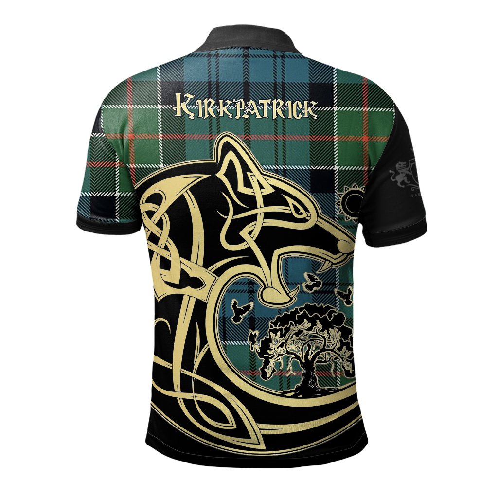 Kirkpatrick Tartan Polo Shirt Viking Wolf