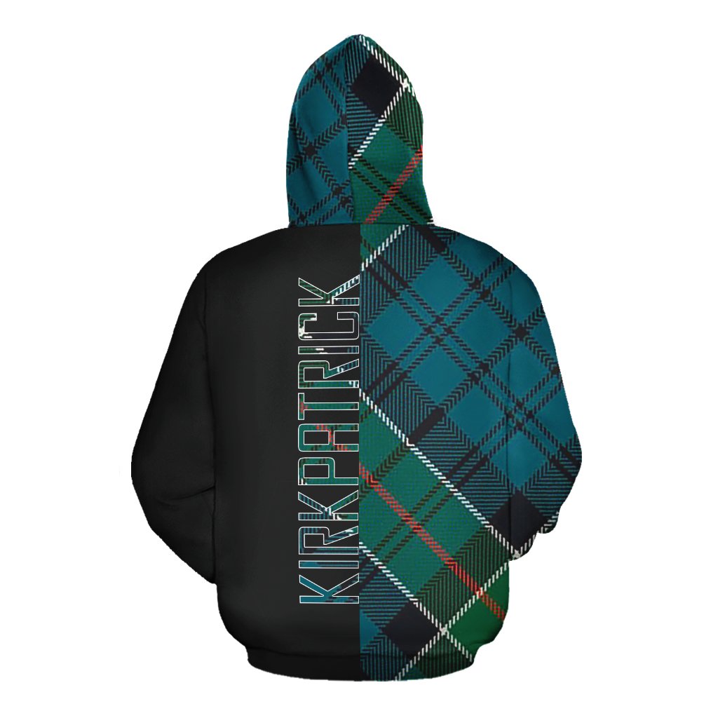 Kirkpatrick Tartan Hoodie Half of Me - Cross Style