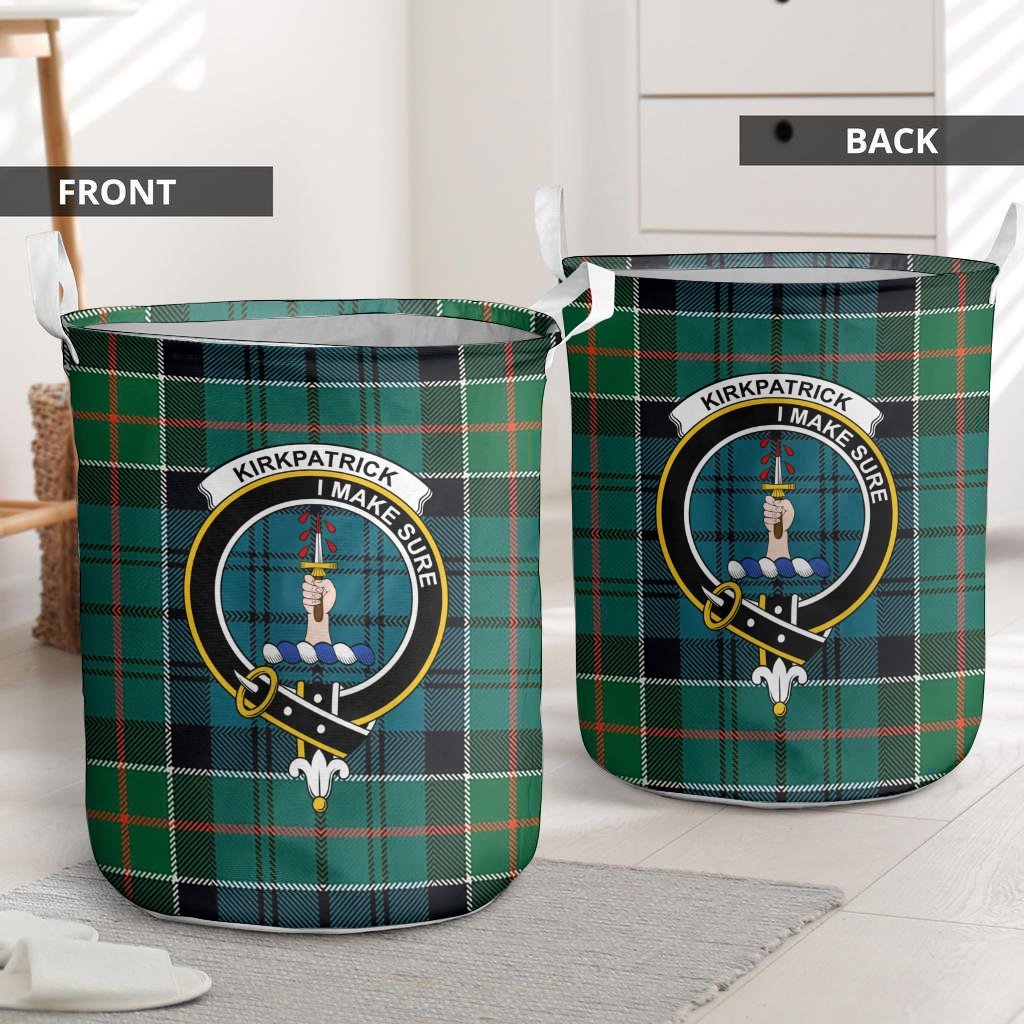 Kirkpatrick Tartan Crest Laundry Basket