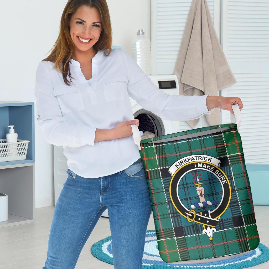 Kirkpatrick Tartan Crest Laundry Basket