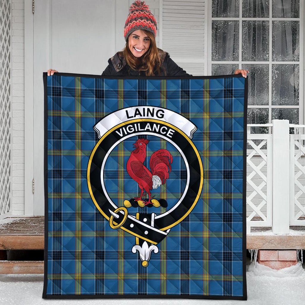 Laing Tartan Crest Quilt