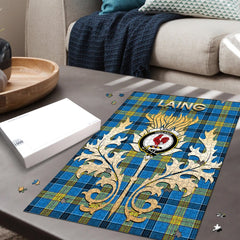 Laing Tartan Crest Thistle Jigsaw Puzzles