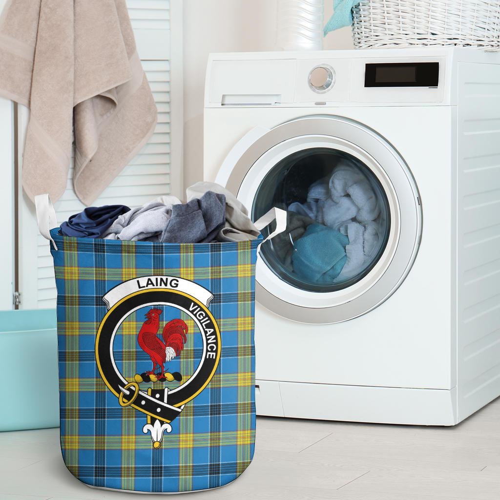 Laing Tartan Crest Laundry Basket