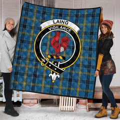 Laing Tartan Crest Quilt