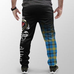 Laing Tartan Crest Jogger Sweatpants - Alba Celtic Style