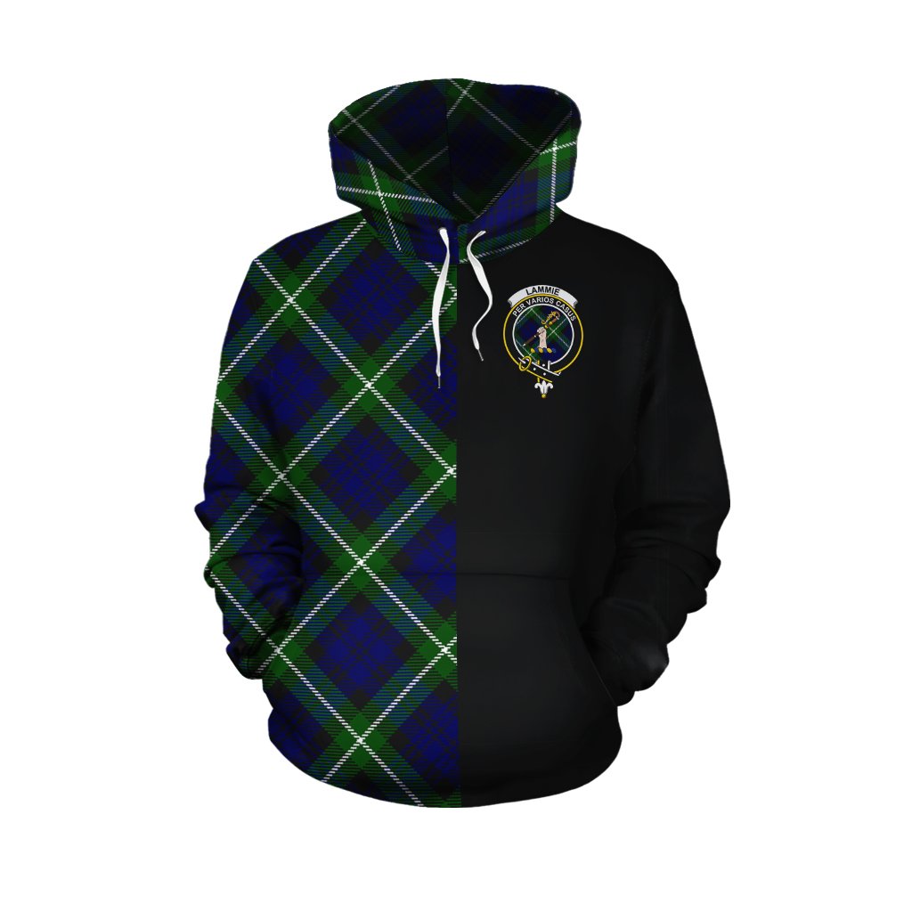 Lammie Tartan Hoodie Half of Me - Cross Style