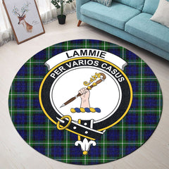 Lammie Tartan Crest Round Rug