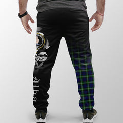 Lamont Modern Tartan Crest Jogger Sweatpants - Alba Celtic Style