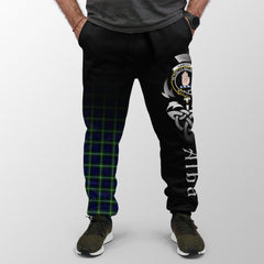 Lamont Modern Tartan Crest Jogger Sweatpants - Alba Celtic Style