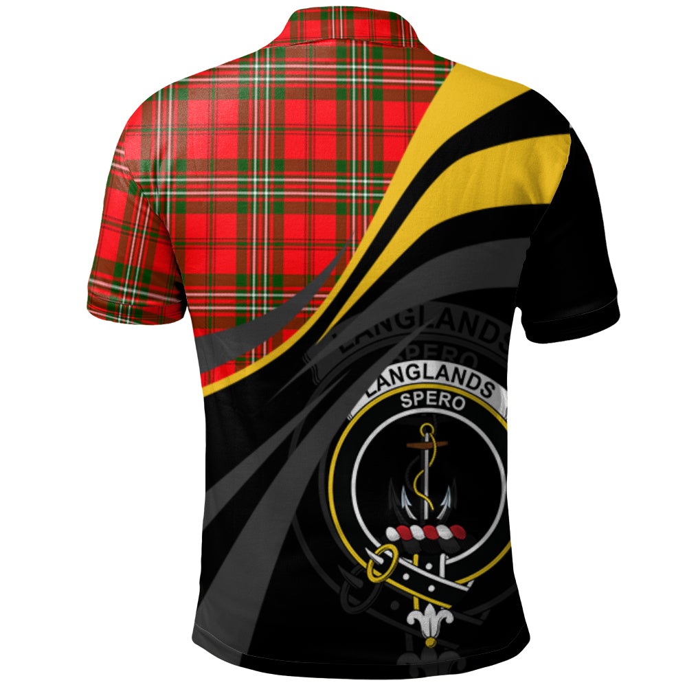 Langlands Tartan Polo Shirt - Royal Coat Of Arms Style