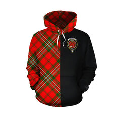 Langlands Tartan Hoodie Half of Me - Cross Style