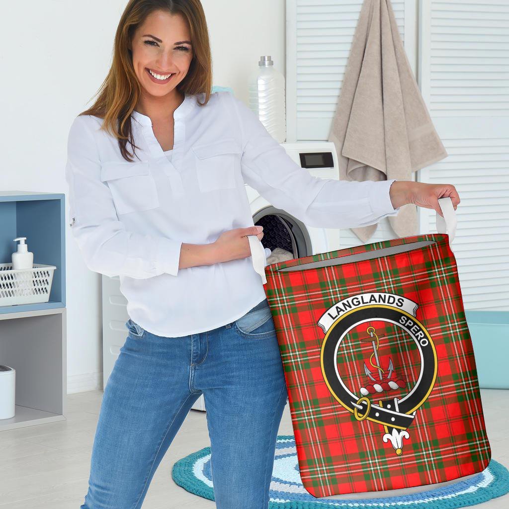 Langlands Tartan Crest Laundry Basket