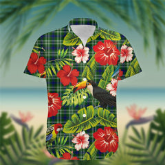 Learmonth Tartan Hawaiian Shirt Hibiscus, Coconut, Parrot, Pineapple - Tropical Garden Shirt