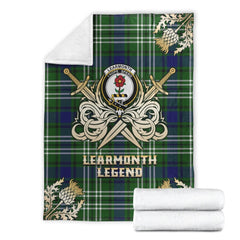 Learmonth Tartan Gold Courage Symbol Blanket