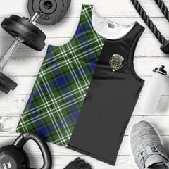 Learmonth Tartan Crest Men's Tank Top - Cross Style